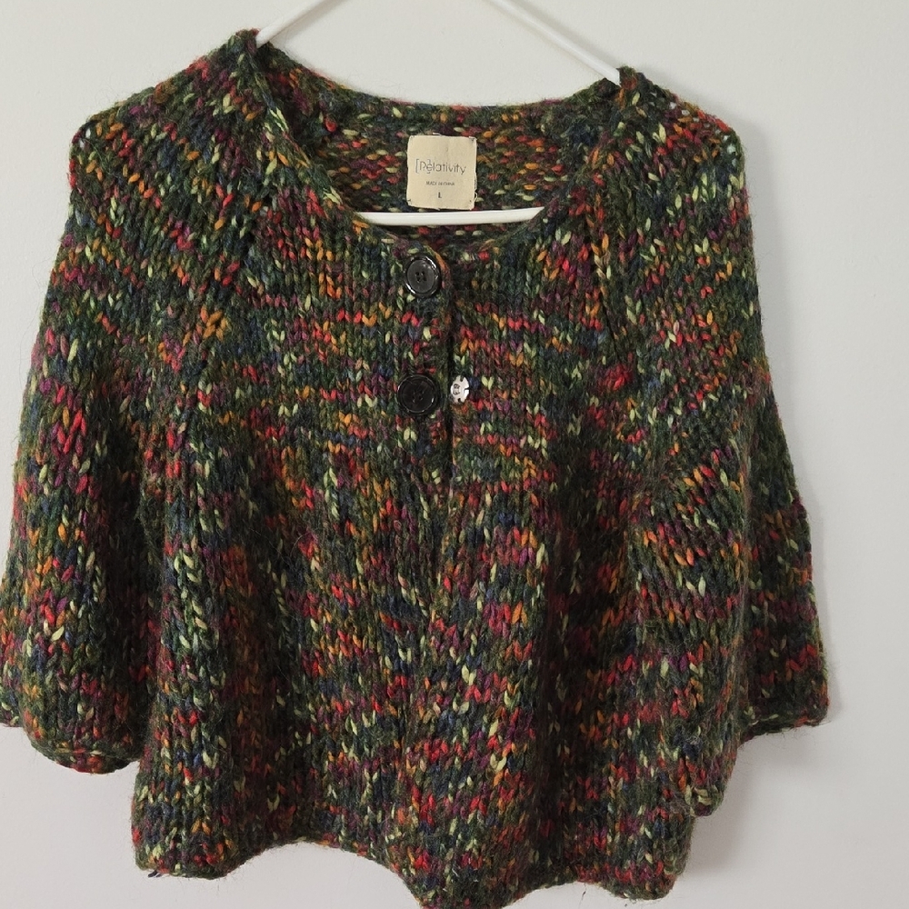 Relativity Multicolor Knit Women's Cardigan